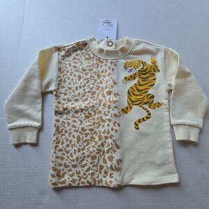 Fox Kids Cream Tiger Print Shirt